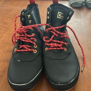 Keds black rain boots